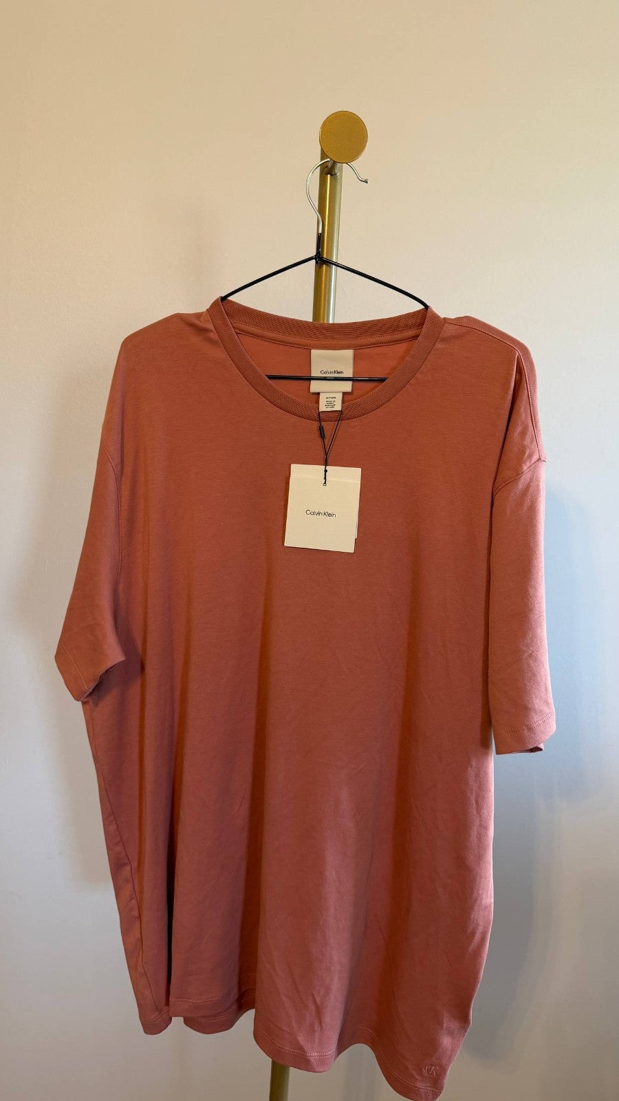 Calvin Klein Supima Cotton Crewneck T‑Shirt Sunset Rose NWT MSRP $59