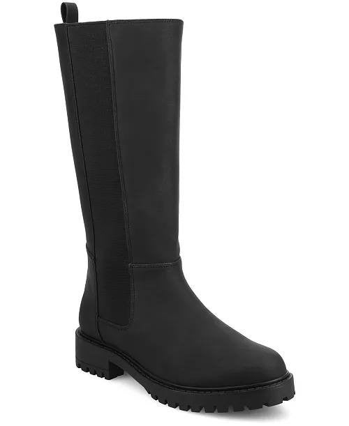 Journee Collection Brandi Lug Sole Knee High Boots Vintage Black 8.5M NWB $122