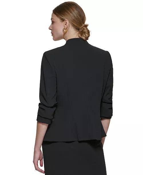 Calvin Klein Asymmetrical Open‑Front Blazer Black 10 NWT $109.98