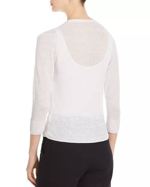 NIC+ZOE Lightweight Four‑Way Convertible Cardigan Paper White PL NWT $108