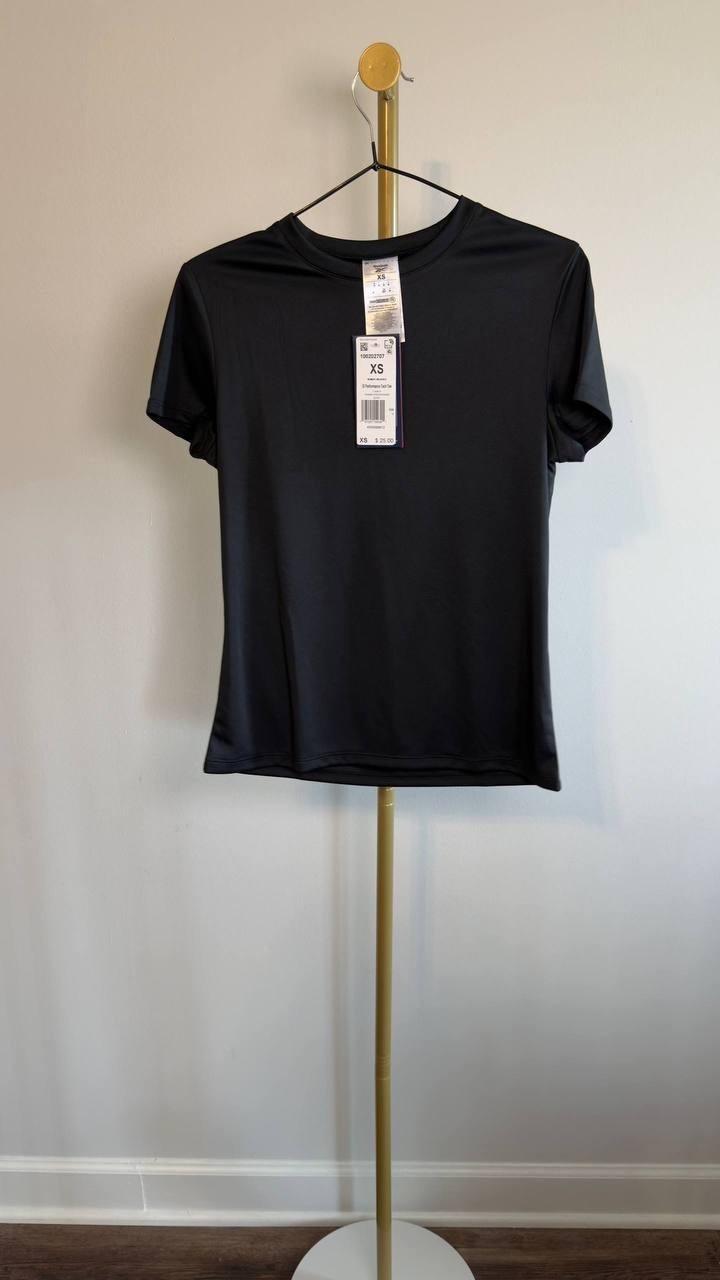 Reebok Active Identity Performance Logo Tech T‑Shirt Black XS NWT $25