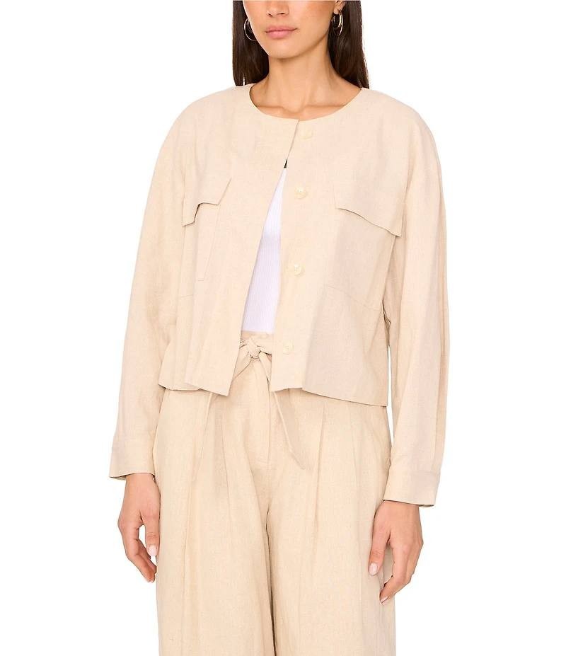 Vince Camuto Brown Cropped Jacket Women's Size M NWT Modern Chic $169 MSRP