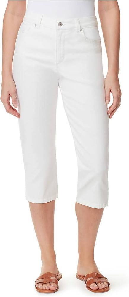 Gloria Vanderbilt Amanda Capri Slit Jeans Vintage White 16 NWT $52