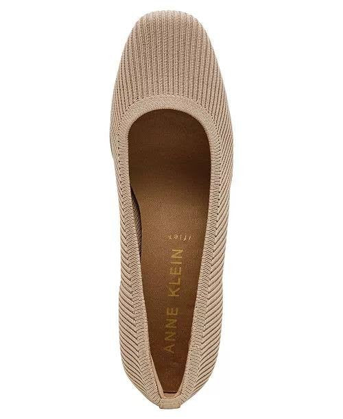Anne  Klein  Wedge  Pumps  Tan  Knit  10M  New  $75