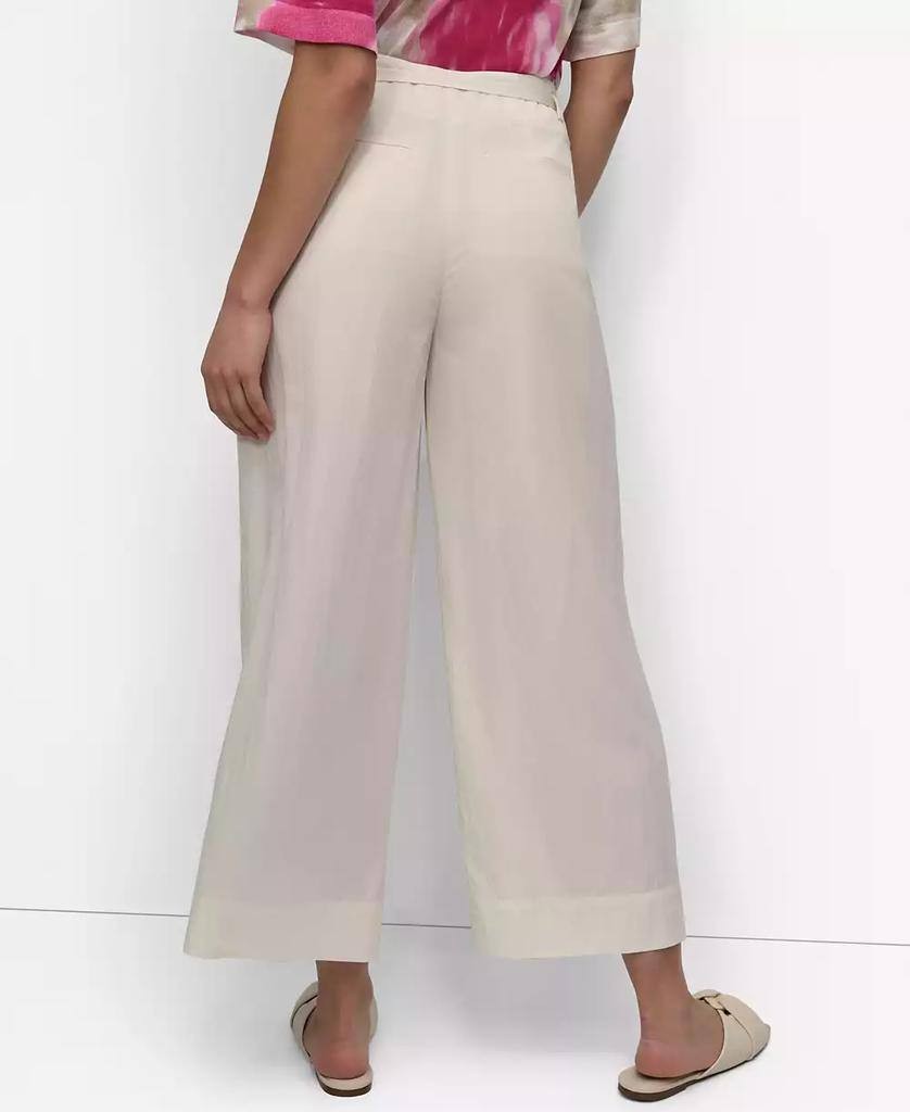 DKNY Belted High‑Rise Pleated Twill Pants – Size 8 – NWT – $99
