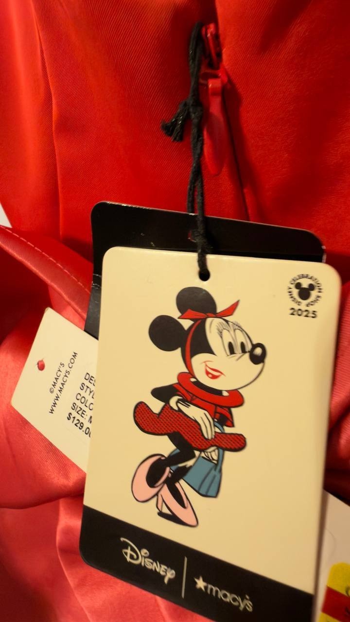 Disney Minnie Mouse Bow‑Back Fit & Flare Party Dress Red M NWT $129