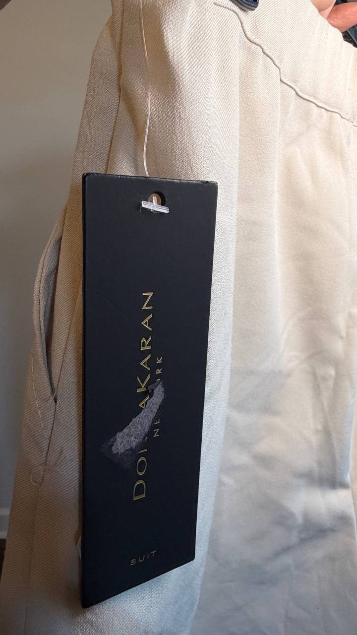 Donna Karan New York Tailored Suit Pants Cream 2 NWT $119