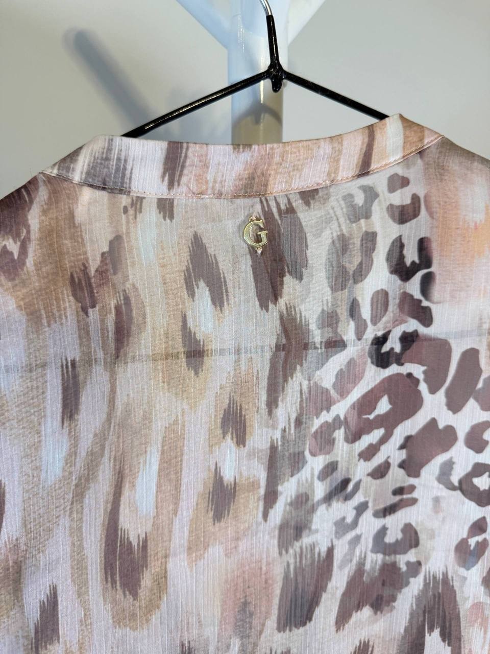 Guess Sibilla Long‑Sleeve Chiffon Mini Dress – Powder – XS – NWT – No Belt-$148