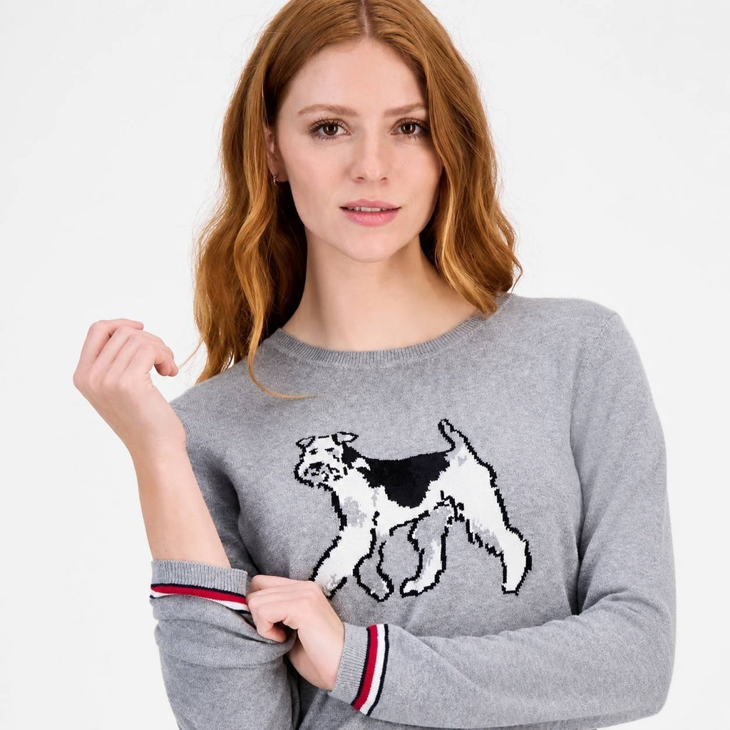 Tommy Hilfiger Cotton Terrier Crewneck Sweater Grey XXL NWT $69.50