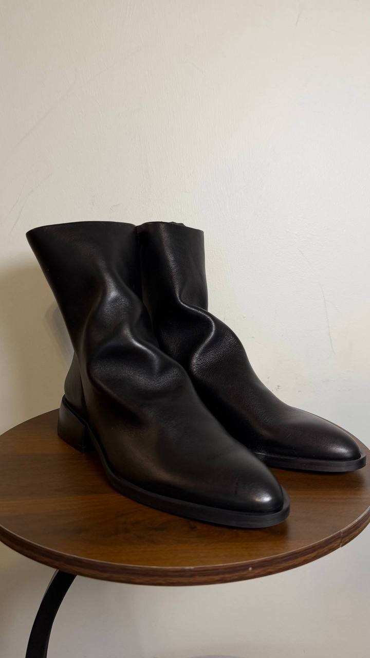 Steve Madden Nexie Black Leather Pointed Toe Ankle Boots Women’s 9 NWB $159.95