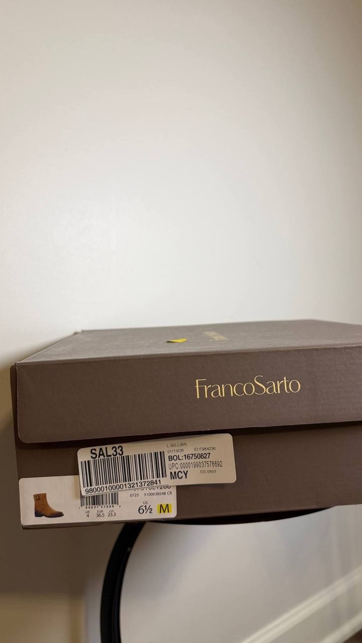 Franco Sarto Suede Booties 6.5M Tan New in Box MSRP $185