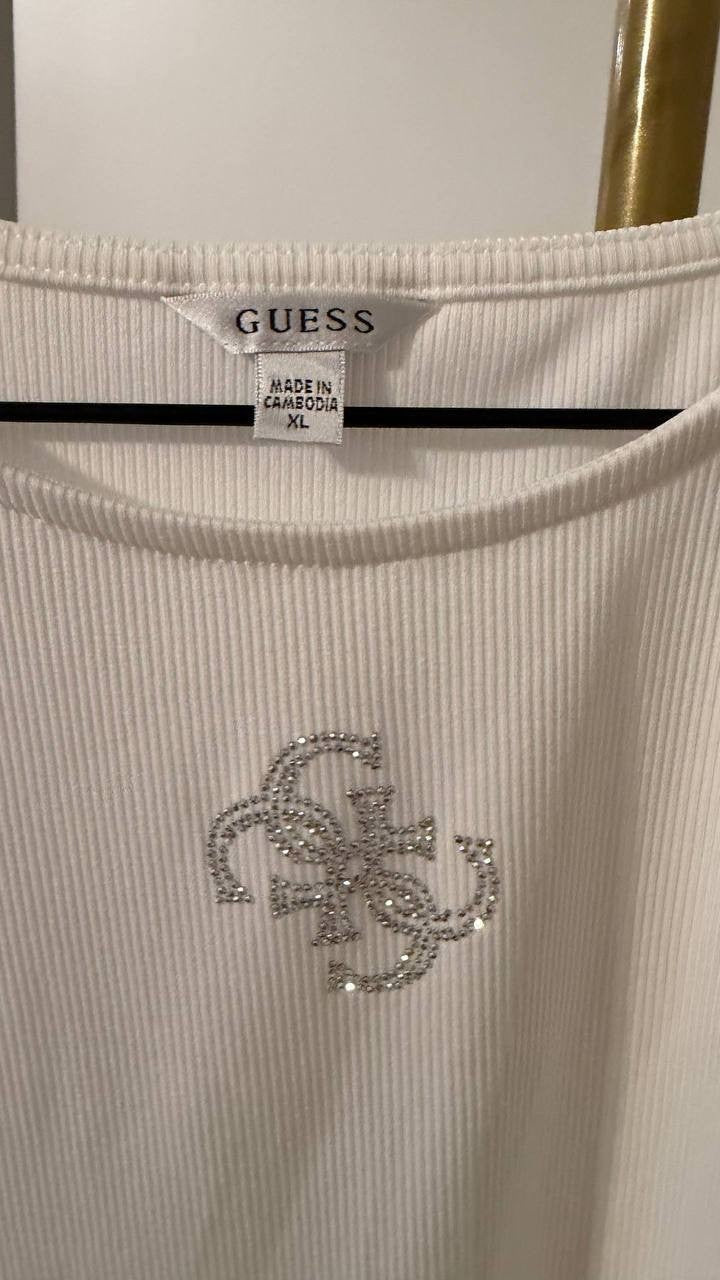 GUESS Guendalina Sleeveless Top White XL Excellent Pre‑Owned Condition msrp$39