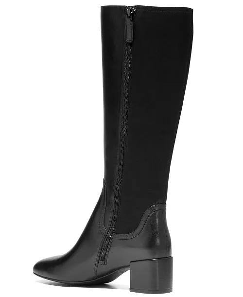 Cole Haan Go‑To‑Serenna Tall Shaft Leather Dress Boots Black 8.5B NWB $308