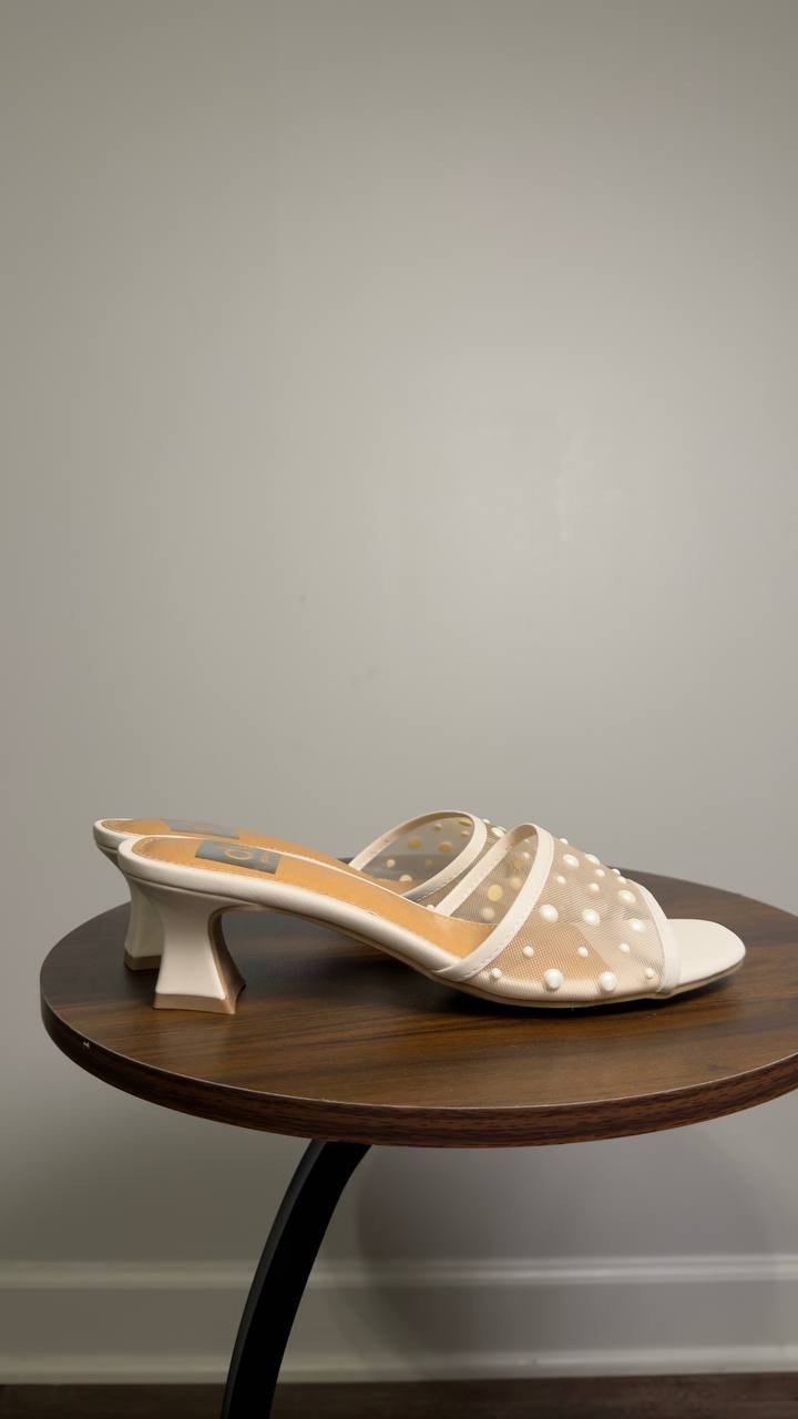 DV  Dolce  Vita  Slide  Dress  Sandals  Ivory  Pearl  7.5  New  $65