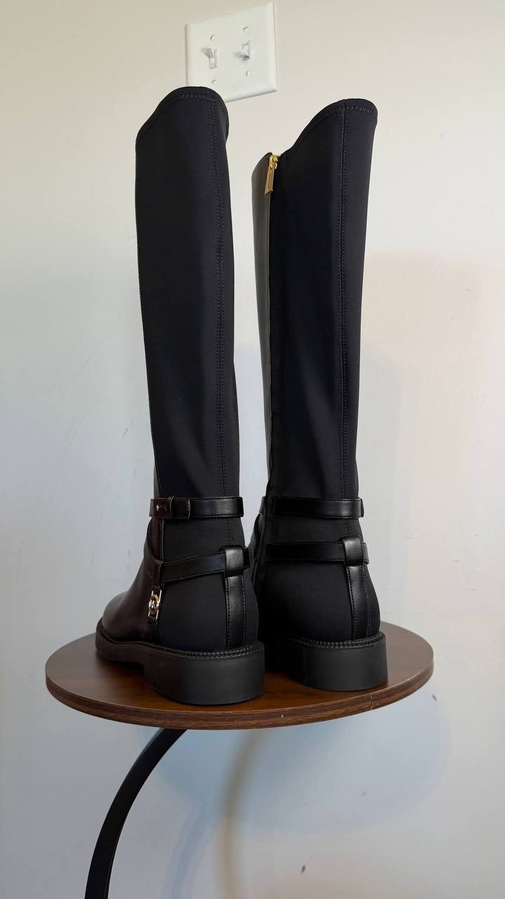 Michael Kors SG224F Women’s Knee‑High Boots Black 9.5M Manmade $195 NWOB