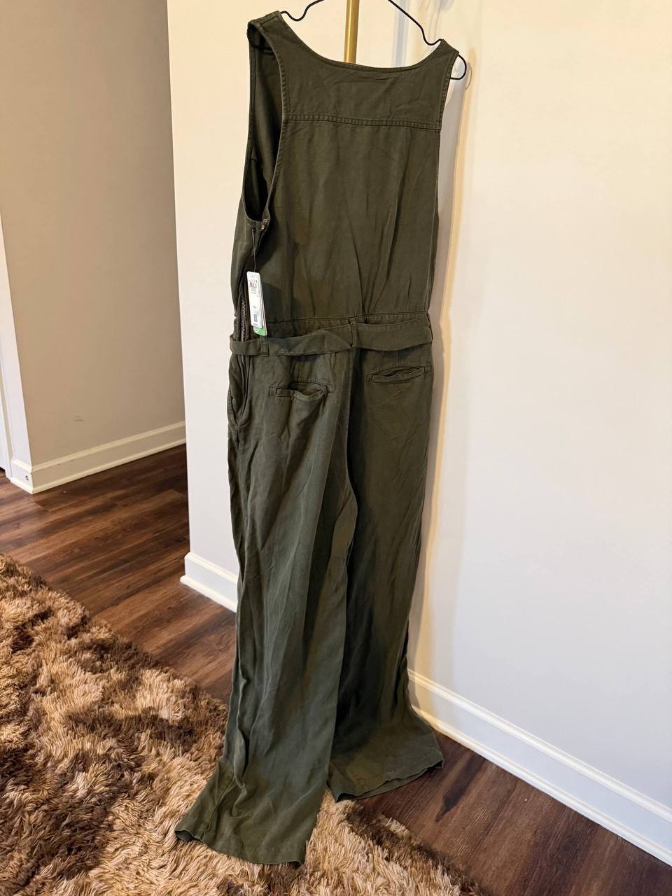 Guess Eco Madelyn Sleeveless Belted Jumpsuit Green XL NWT Chic msrp$178