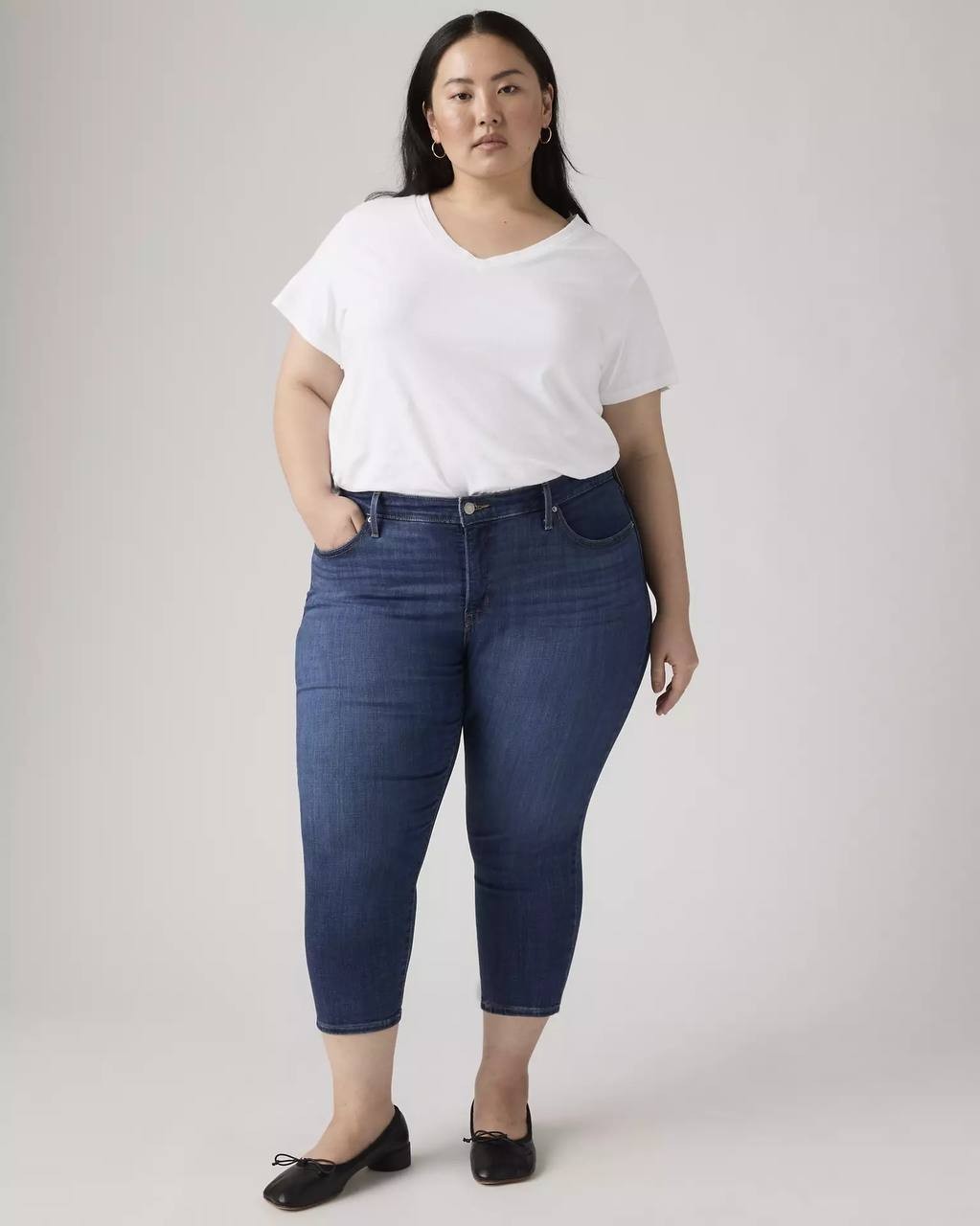 Levi’s Plus Size 311 Shaping Skinny Capri Jeans Blue 24W NWT $59.50