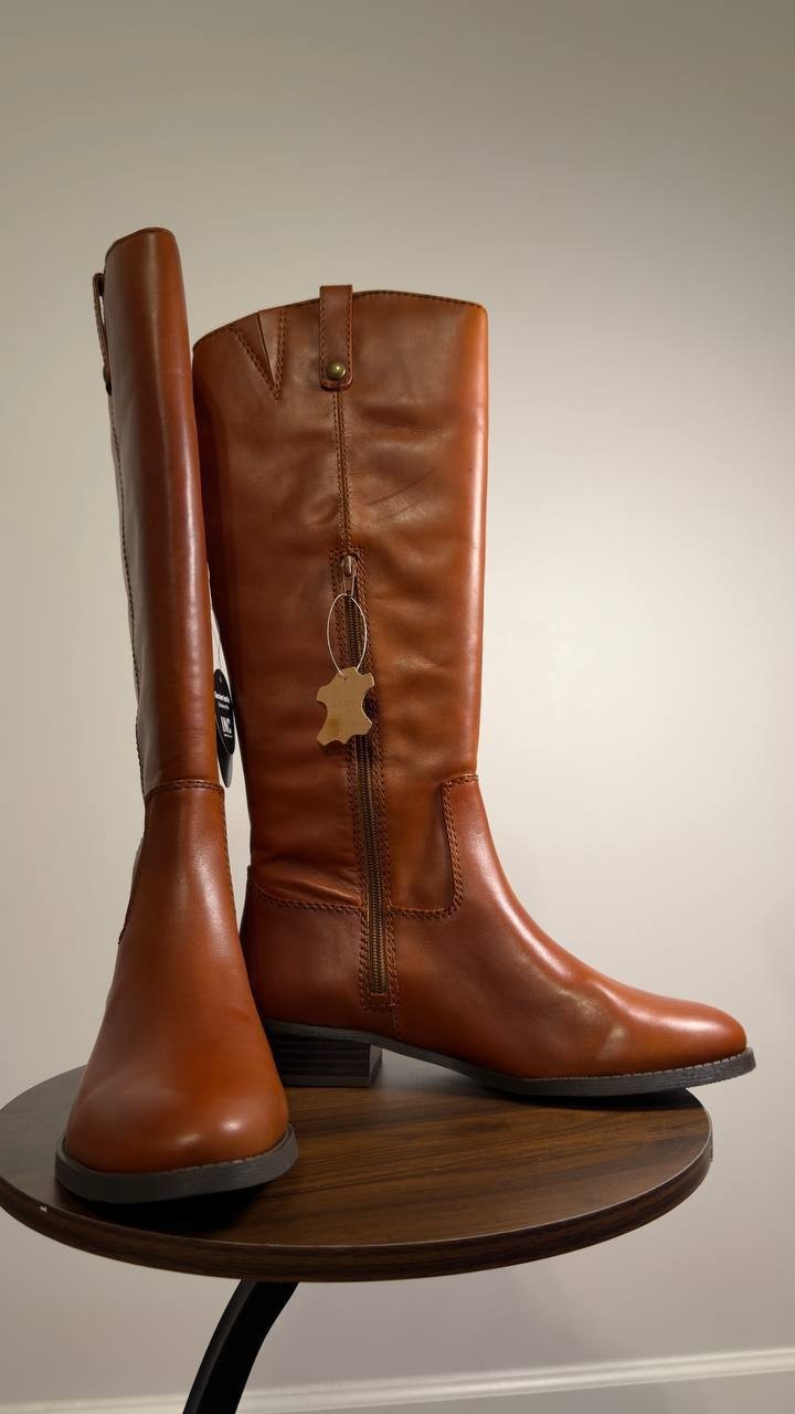 I.N.C.  Riding  Boots  Cognac  Leather  10.5M  New  No  Box  $189.90