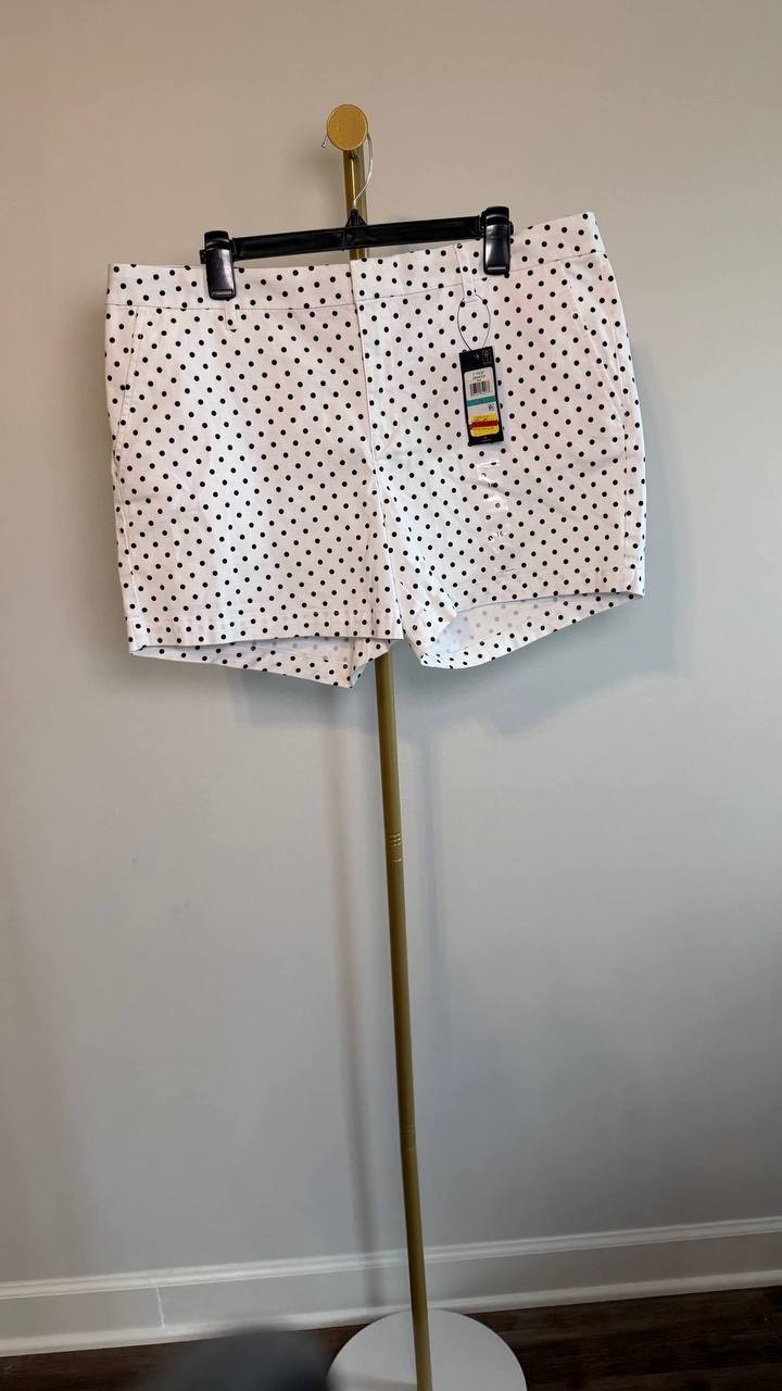 Tommy Hilfiger TH Flex 5 Inch Hollywood Shorts White/Black 16 NWT $54.50