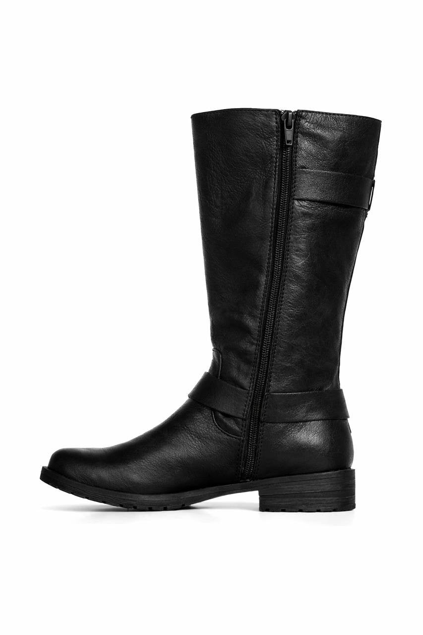Naturalizer Leather Moto Buckle Boots Black Women’s 10W NWB