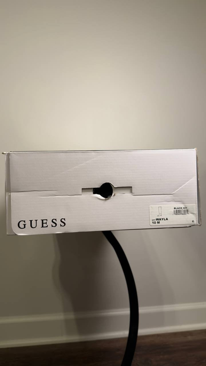Guess  Wayla  Knee‑High  Boots  Black  Smooth  Nappa  10M  New  With  Box  $260