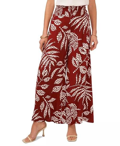 Vince Camuto Plus Tropical Smocked Waist Wide-Leg Pants – Size 3X – NWT