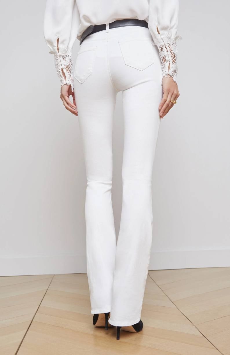 L’AGENCE Selma Baby Boot Jeans – Blanc, Size 26