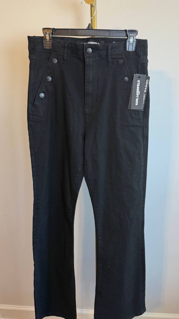 Karl Lagerfeld Paris Women’s Black Jeans Size 12 NWT $109.50