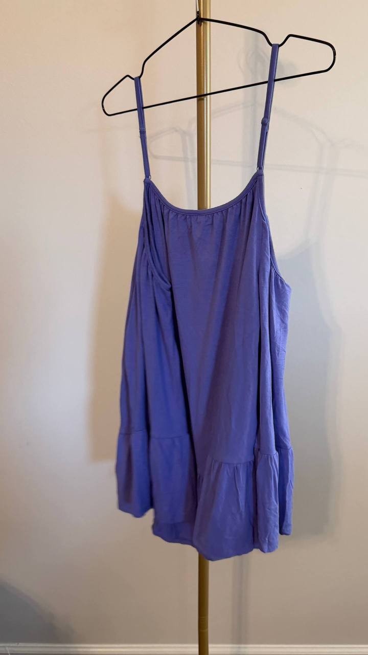 White Mark Women’s Cold Shoulder Ruffle Sleeve Top Purple 1XL $52 NWT