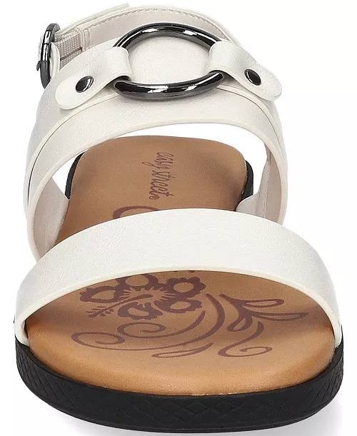 Easy  Street  Cohen  Slingback  Sandals  White  7W  New  $60