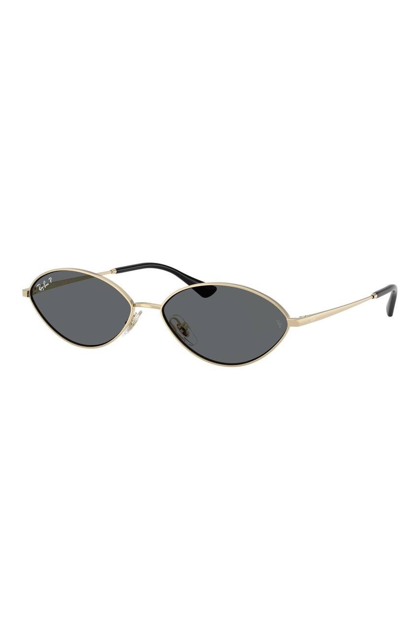 Ray‑Ban  Kai  59mm  Polarized  Oval  Sunglasses  Gold/Dark  Grey  NWT  $160