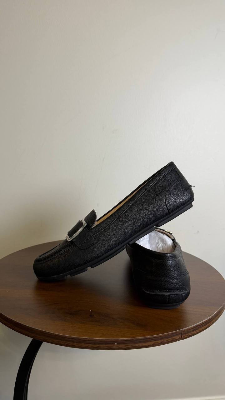 Calvin Klein Black Man‑Made Leather Slip‑On Loafers 7M New in Box $99