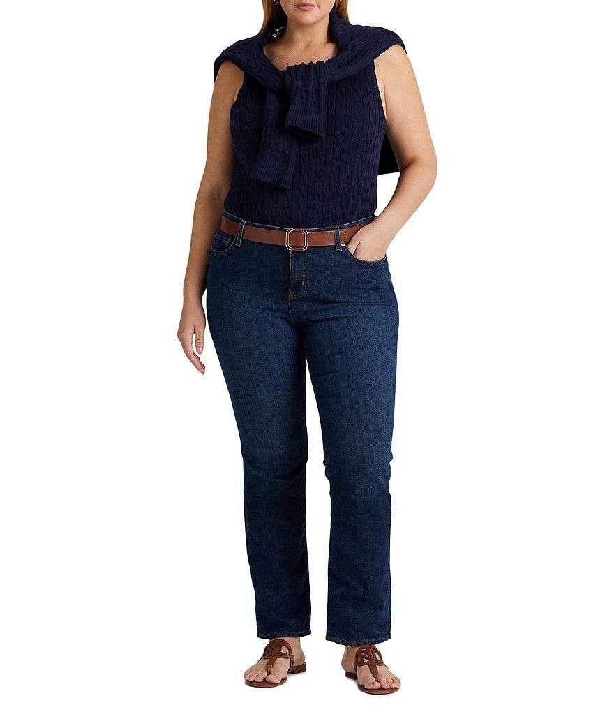 Lauren Ralph Lauren Plus Size Stretch Denim Straight Jeans – Size 14– NWT – $125