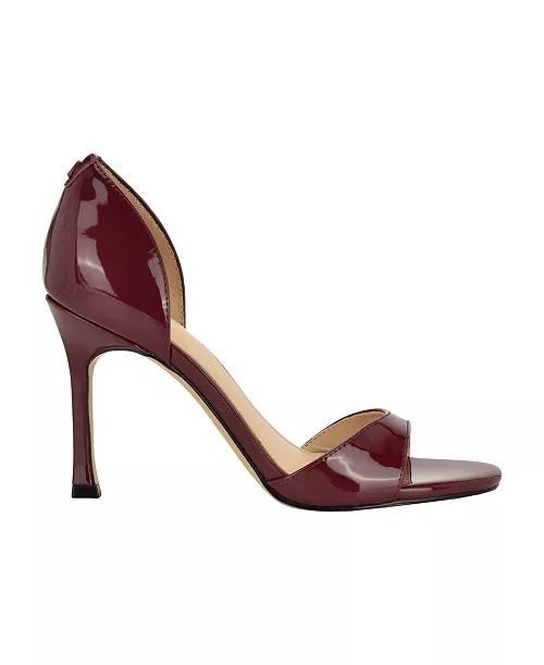 Calvin  Klein  Aileen  D’Orsay  Stiletto  Sandals  Dark  Red  6  M  Pre‑owned 
