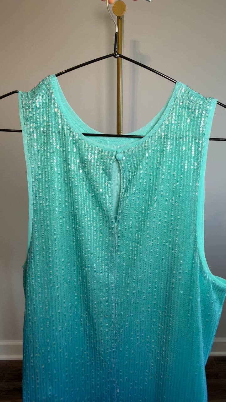 On 34th Ombré Sequin Tank Blue Paradise XXL NWT $49.50