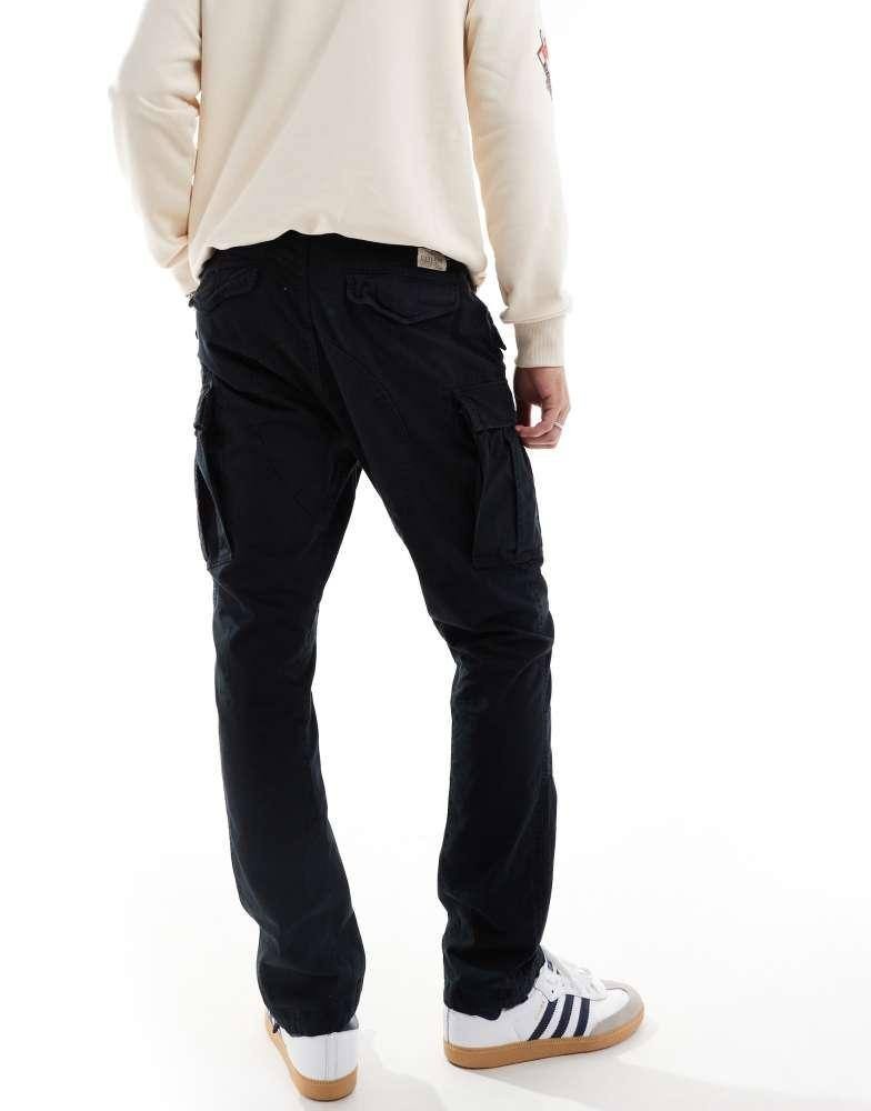 Polo Ralph Lauren Men’s Slub Canvas Slim Fit Cargo Trousers Black 44B/32 $238 NW