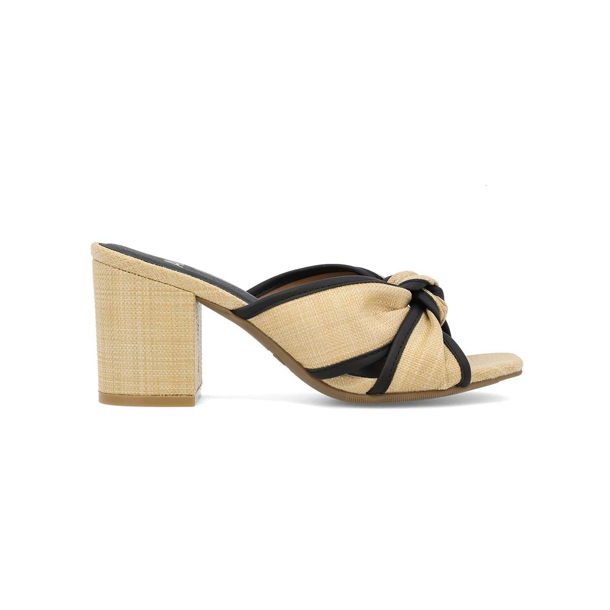 MIA  Shoes   Block  Heel  Sandals  Natural/Black  7M  New  $60