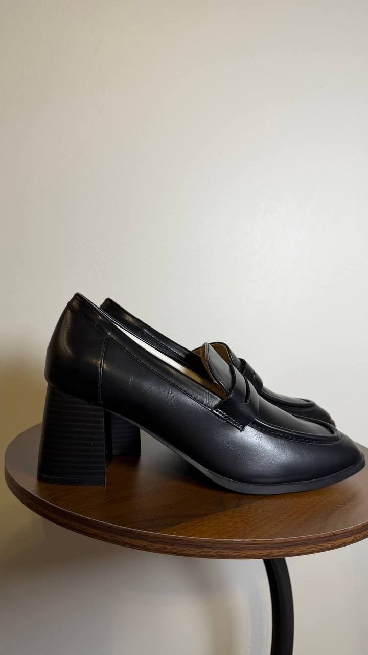 Journee Malleah Pumps 10M Black Vegan Leather Comfort Heel NIB msrp$93