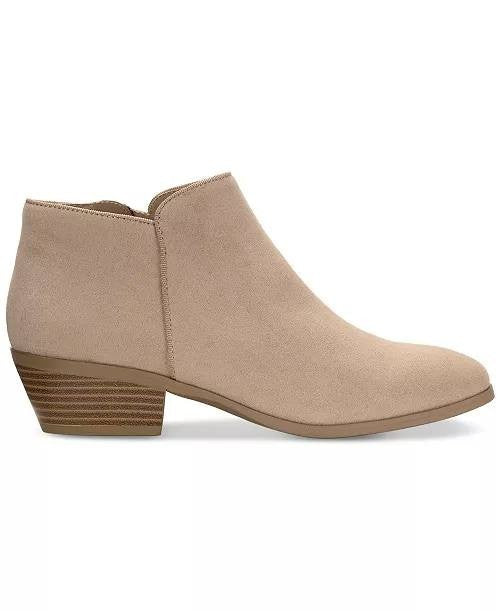 Style&Co Taupe Man‑Made Ankle Booties 7.5W New in Box MSRP $69.90