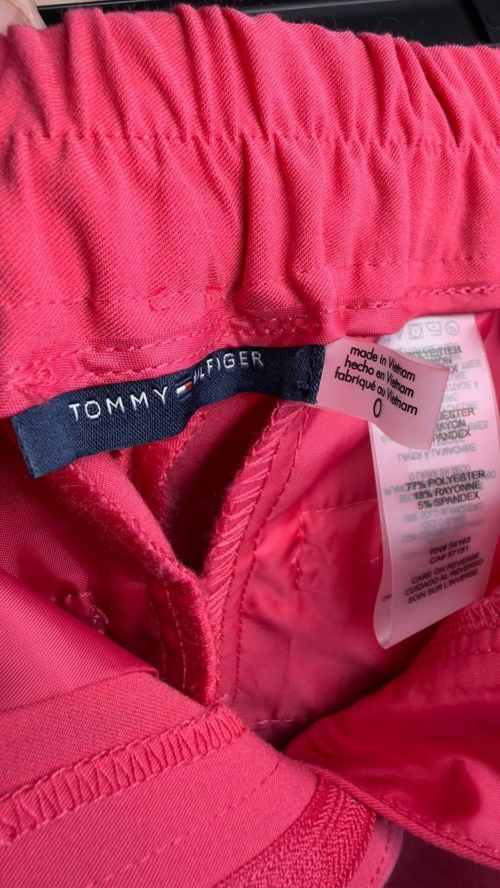 Tommy Hilfiger Sloane Mid‑Rise Slim Ankle Pants Rosette 0 NWT $99