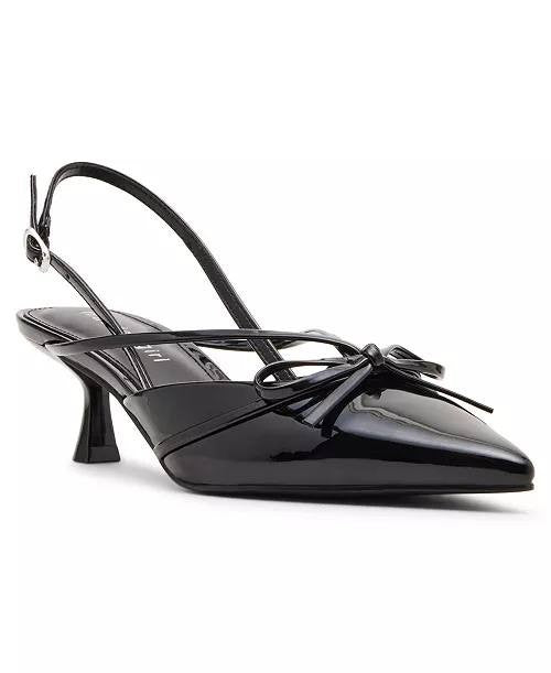 Madden Girl Black Patent Man‑Made Kitten Heel Pumps 9.5M NIB MSRP $55