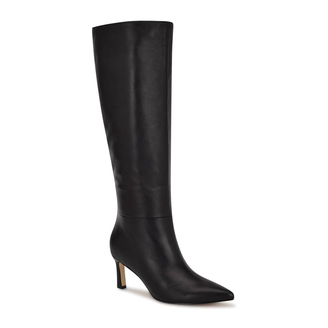 Nine West – Lorthey Dress Boots – Black – 6.5M – Leather – NWB
