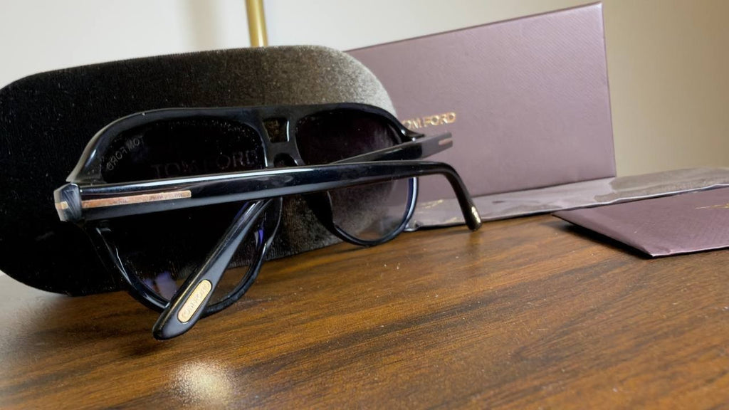 Tom  Ford   Sunglasses  Shiny  Black/Smoke  Gradient  OS  NWT  $325 