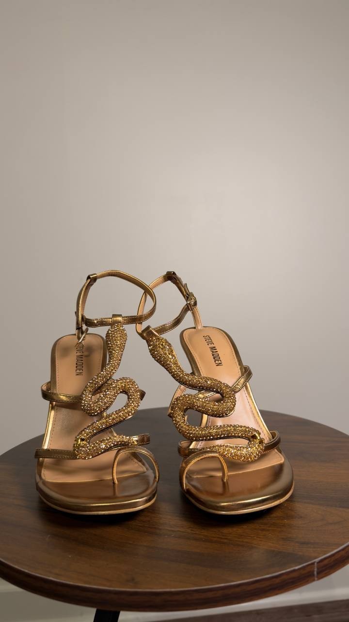 Steve  Madden  High  Heel  Sandals  Bronze  7  New  $139