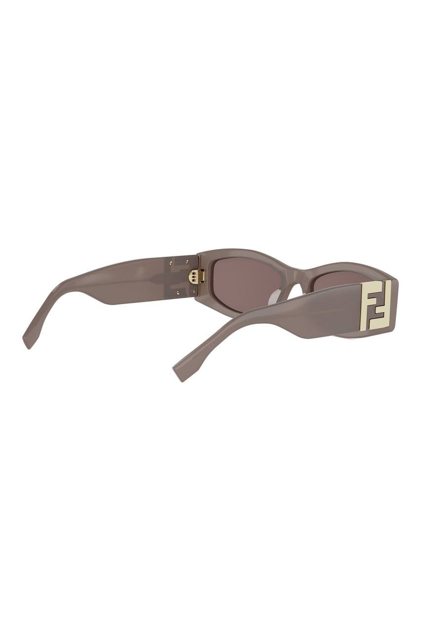 Fendi Rectangular Sunglasses Shiny Dark Brown OS NWOT $490.00