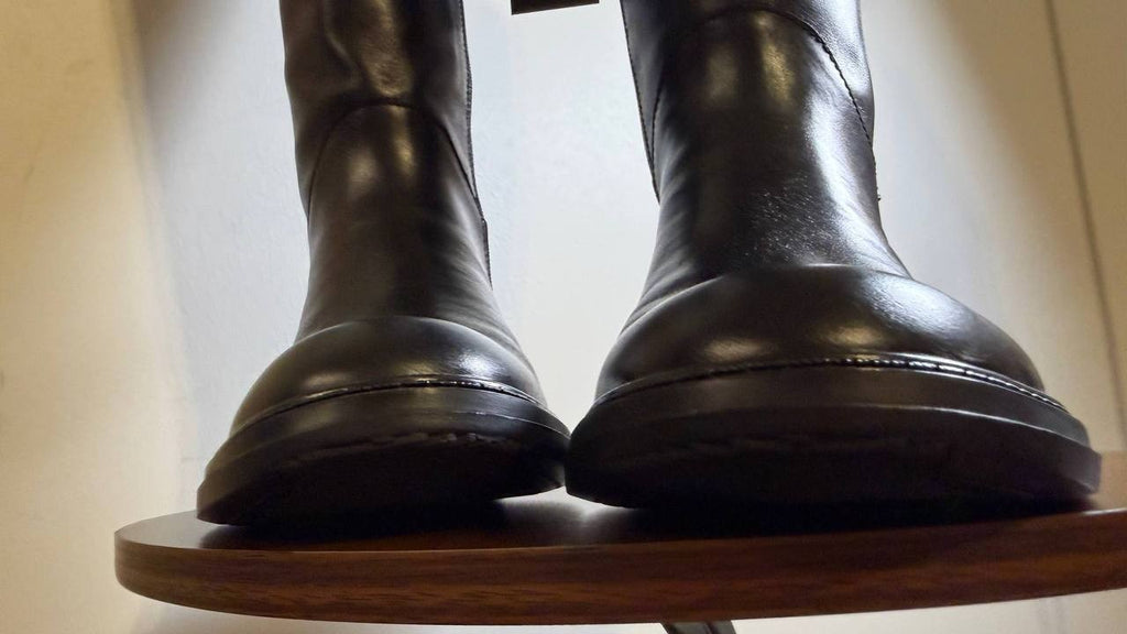 Naturalizer Oslo Boots 8M Black Leather Tall Riding Round Toe NIB msrp$285