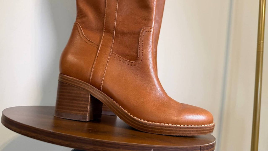 Marc Fisher Tall Boots 8.5M Natural Leather New in Box MSRP $259