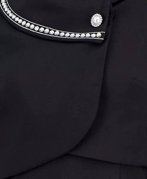 Tahari ASL Beaded Dress Suit Set Black 10 NWT $249