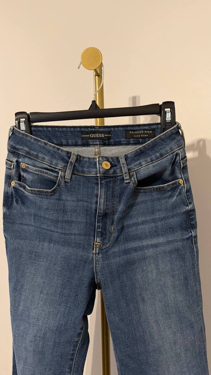 Guess Classic Faye High Rise Bootcut Jeans Denim Blue 27 NWOT MSRP $108