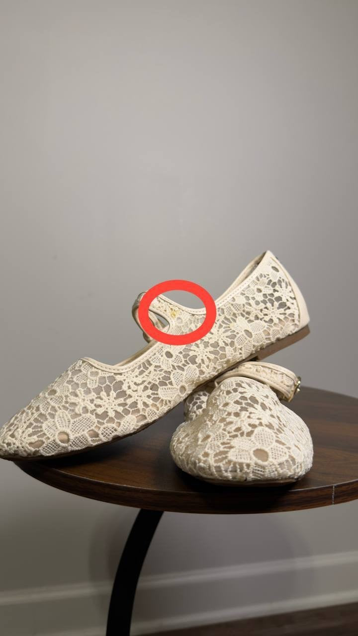 Sam  &  Libby  Mary  Jane  Flats  Cream  10  New